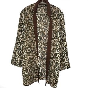 Vintage Animal Print Duster Jacket